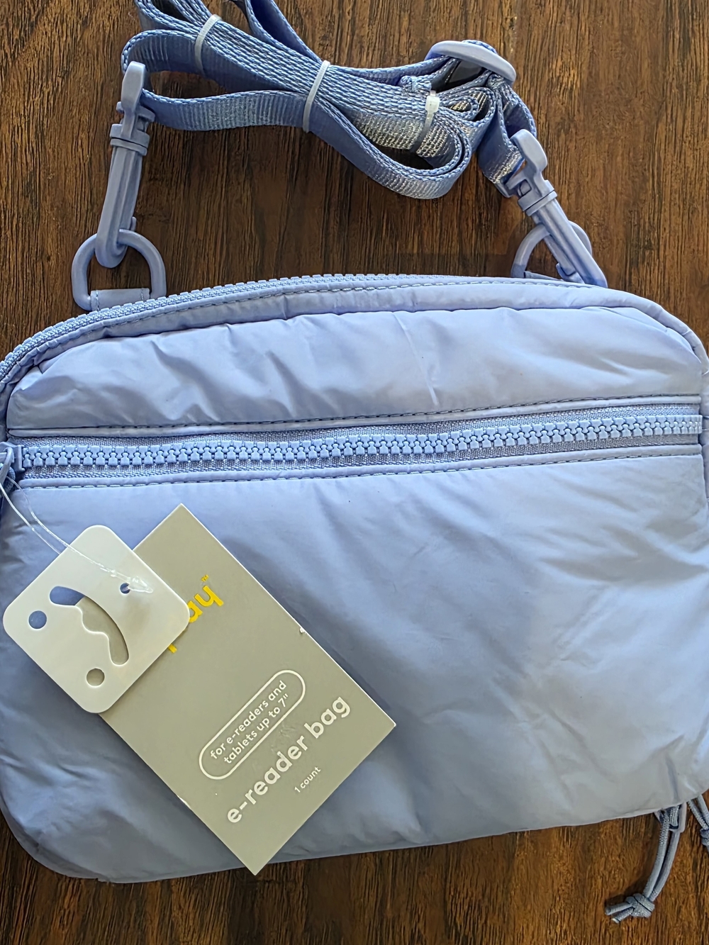 heyday Light Blue Crossbody E-Reader Bag